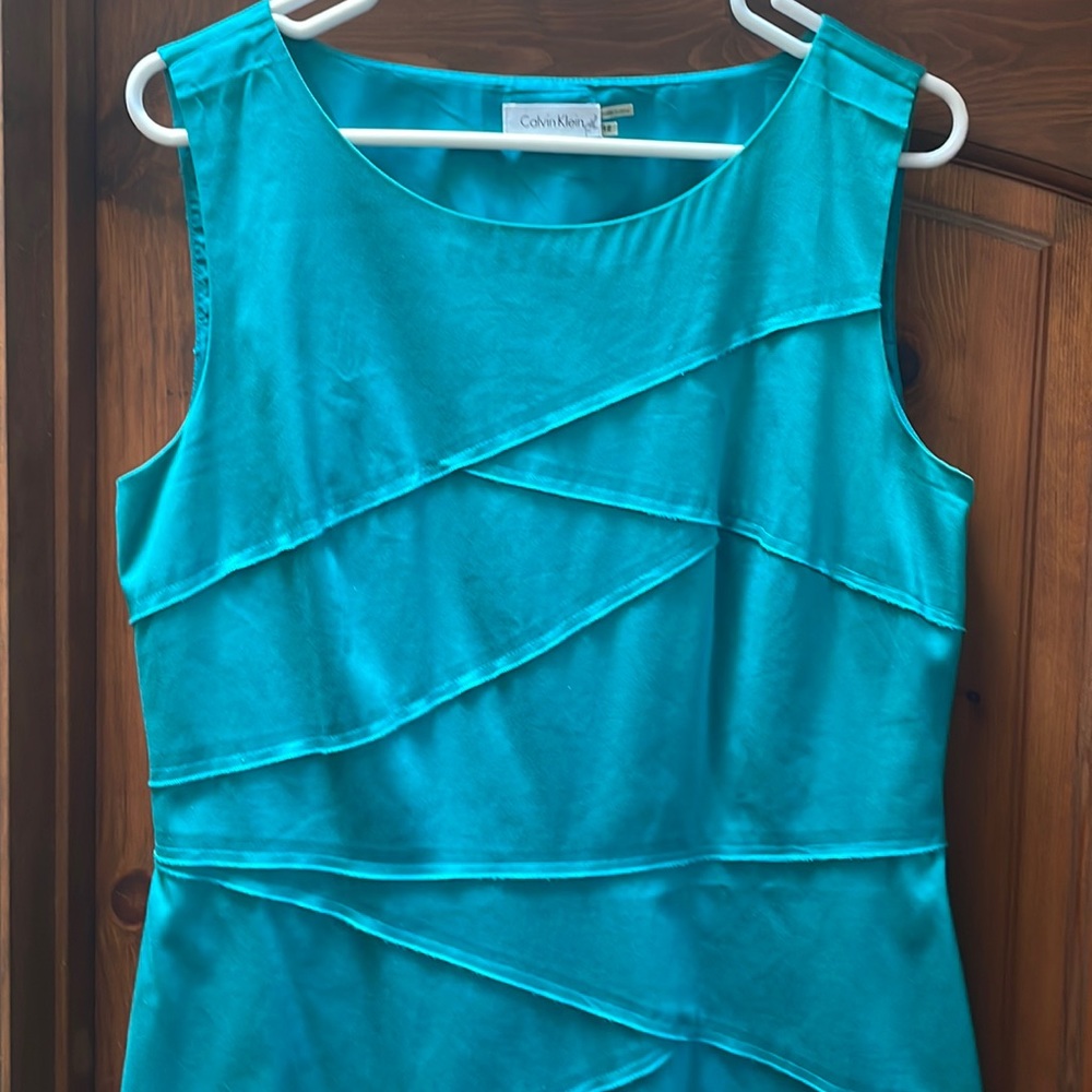 Calvin Klein turquoise dress size 12